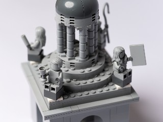 Campanile Front Side view, upper section