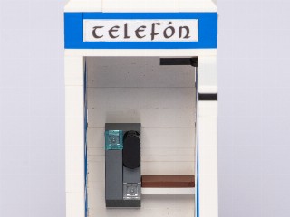 Irish Telephone Box (Blue), close up of interior