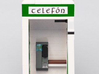 Irish Telephone Box (Green), close up of interior